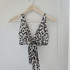 American Eagle Outfitters Leopard Print Bikini Top